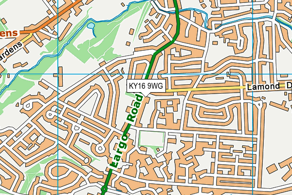 KY16 9WG map - OS VectorMap District (Ordnance Survey)