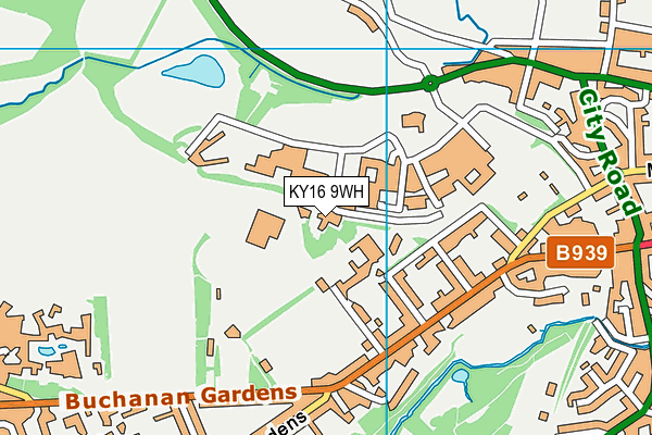 KY16 9WH map - OS VectorMap District (Ordnance Survey)