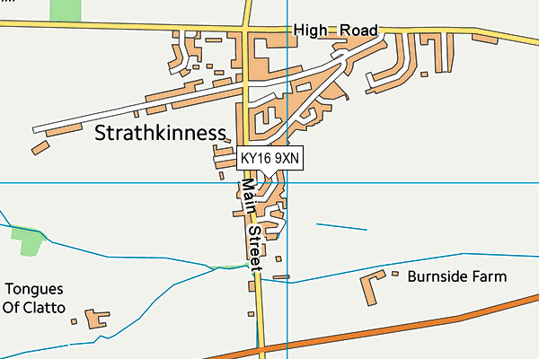 KY16 9XN map - OS VectorMap District (Ordnance Survey)