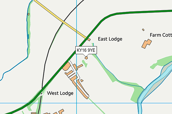 KY16 9YE map - OS VectorMap District (Ordnance Survey)