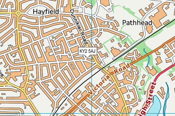 KY2 5AJ map - OS VectorMap District (Ordnance Survey)