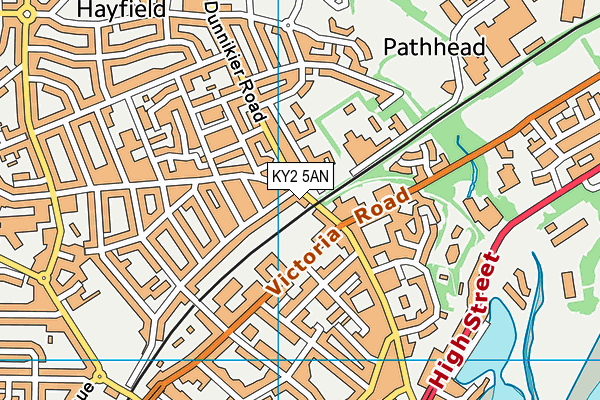 KY2 5AN map - OS VectorMap District (Ordnance Survey)