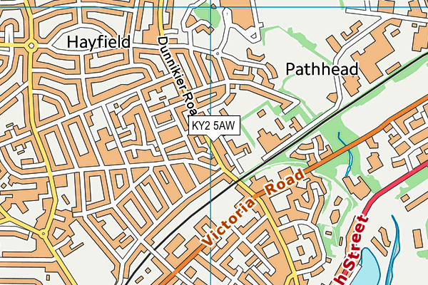 KY2 5AW map - OS VectorMap District (Ordnance Survey)