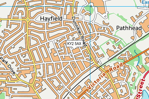 KY2 5AX map - OS VectorMap District (Ordnance Survey)