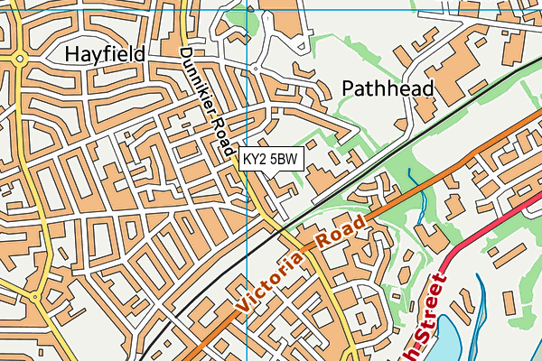 KY2 5BW map - OS VectorMap District (Ordnance Survey)