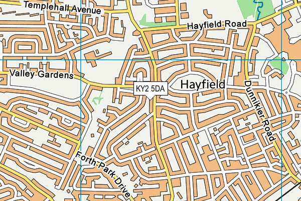 KY2 5DA map - OS VectorMap District (Ordnance Survey)