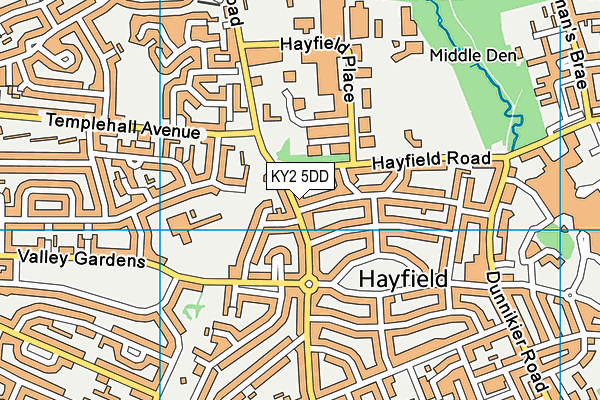 KY2 5DD map - OS VectorMap District (Ordnance Survey)