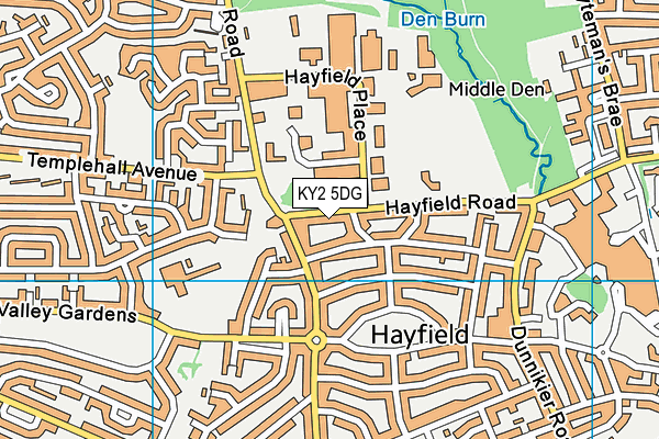 KY2 5DG map - OS VectorMap District (Ordnance Survey)