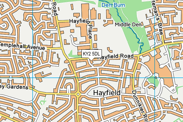 KY2 5DL map - OS VectorMap District (Ordnance Survey)