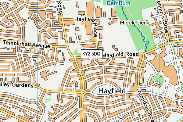 KY2 5DQ map - OS VectorMap District (Ordnance Survey)