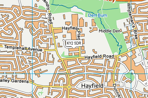 KY2 5DR map - OS VectorMap District (Ordnance Survey)