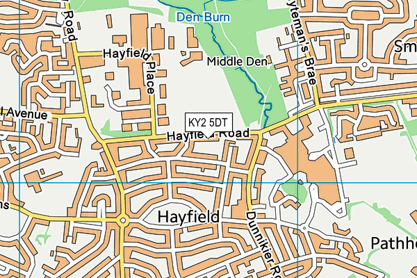 KY2 5DT map - OS VectorMap District (Ordnance Survey)