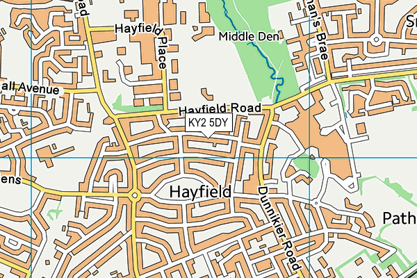 KY2 5DY map - OS VectorMap District (Ordnance Survey)