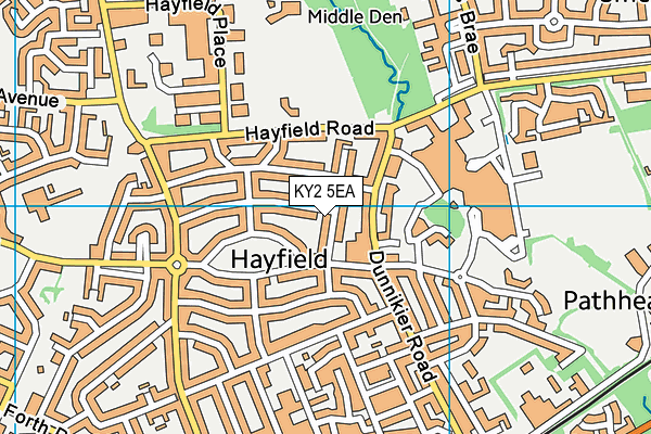 KY2 5EA map - OS VectorMap District (Ordnance Survey)