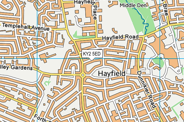 KY2 5ED map - OS VectorMap District (Ordnance Survey)