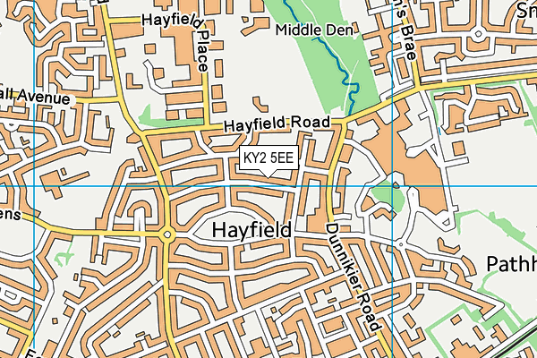 KY2 5EE map - OS VectorMap District (Ordnance Survey)