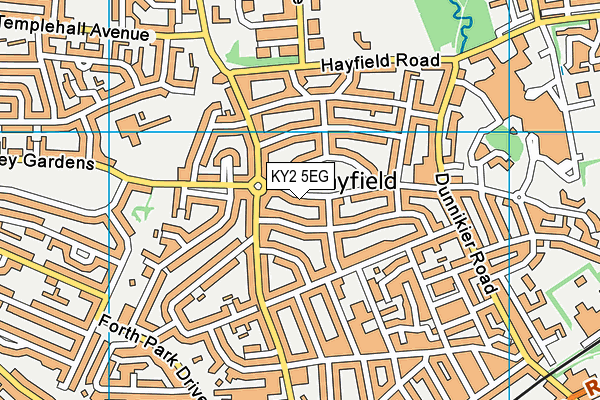 KY2 5EG map - OS VectorMap District (Ordnance Survey)