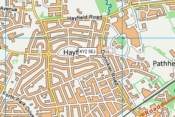 KY2 5EJ map - OS VectorMap District (Ordnance Survey)