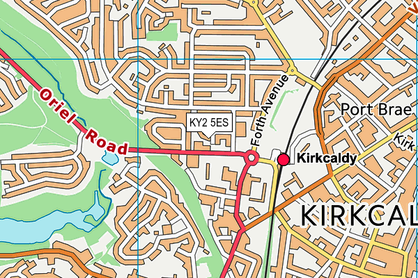 KY2 5ES map - OS VectorMap District (Ordnance Survey)