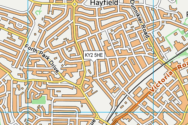 KY2 5HE map - OS VectorMap District (Ordnance Survey)