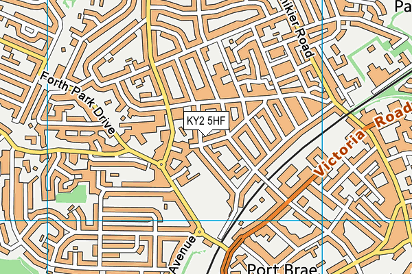 KY2 5HF map - OS VectorMap District (Ordnance Survey)