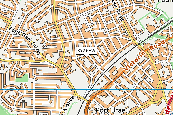 KY2 5HW map - OS VectorMap District (Ordnance Survey)