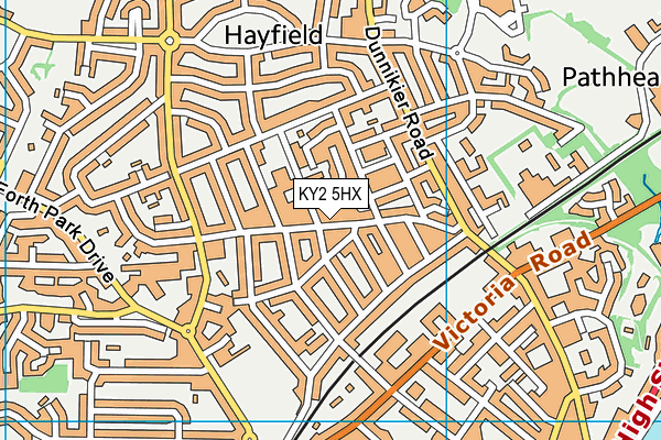 KY2 5HX map - OS VectorMap District (Ordnance Survey)