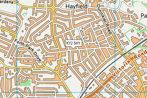 KY2 5HY map - OS VectorMap District (Ordnance Survey)