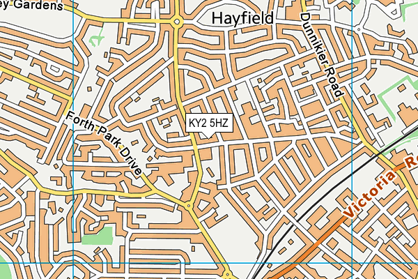 KY2 5HZ map - OS VectorMap District (Ordnance Survey)