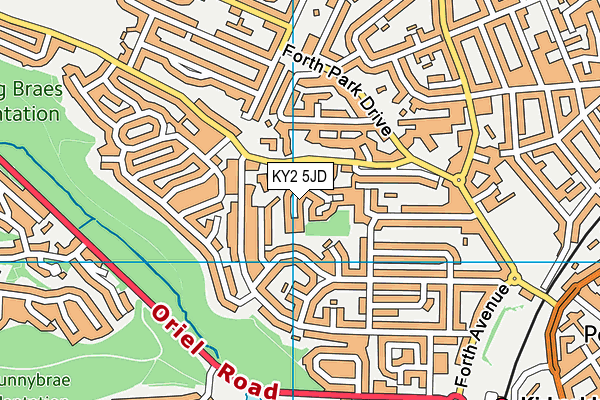 KY2 5JD map - OS VectorMap District (Ordnance Survey)