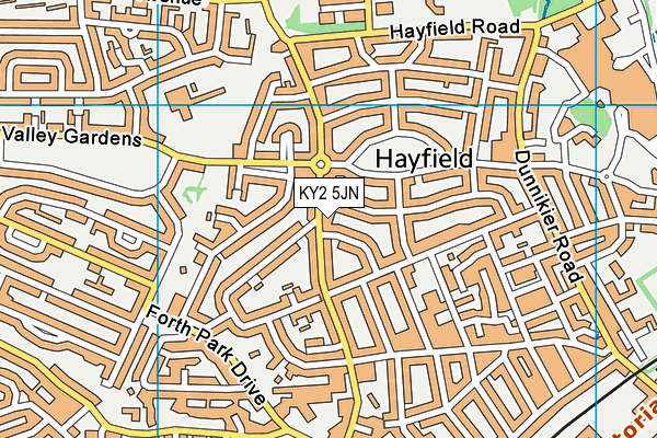 KY2 5JN map - OS VectorMap District (Ordnance Survey)