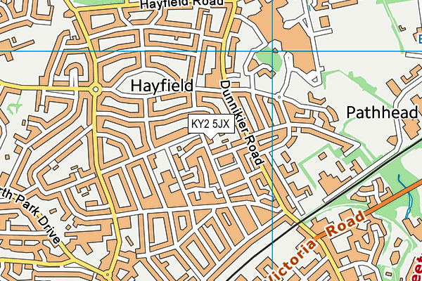 KY2 5JX map - OS VectorMap District (Ordnance Survey)