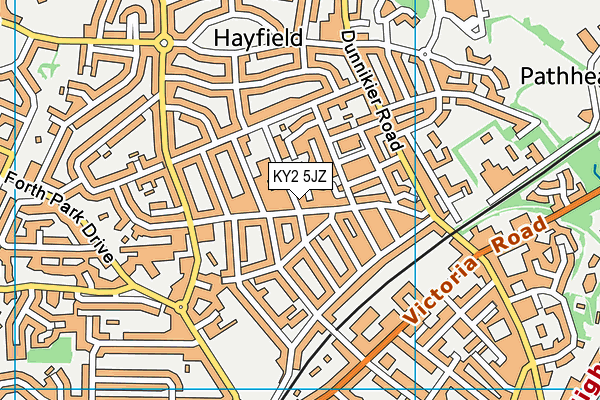 KY2 5JZ map - OS VectorMap District (Ordnance Survey)