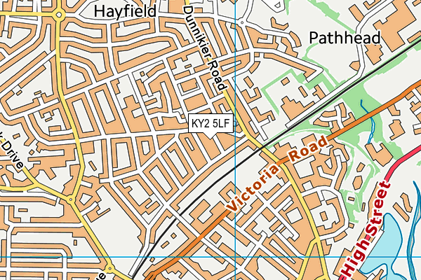 KY2 5LF map - OS VectorMap District (Ordnance Survey)