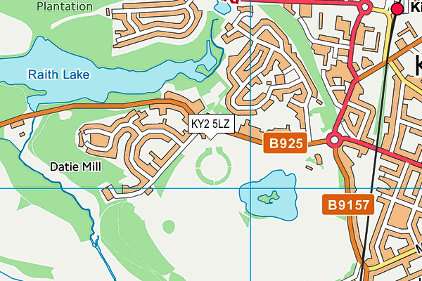 KY2 5LZ map - OS VectorMap District (Ordnance Survey)