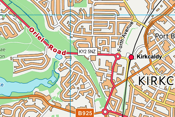 KY2 5NZ map - OS VectorMap District (Ordnance Survey)