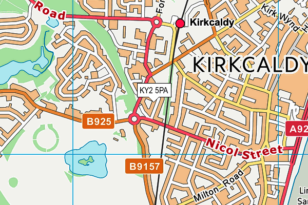KY2 5PA map - OS VectorMap District (Ordnance Survey)