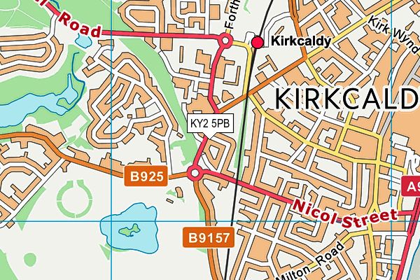 KY2 5PB map - OS VectorMap District (Ordnance Survey)