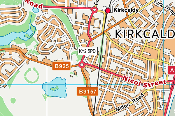 KY2 5PD map - OS VectorMap District (Ordnance Survey)