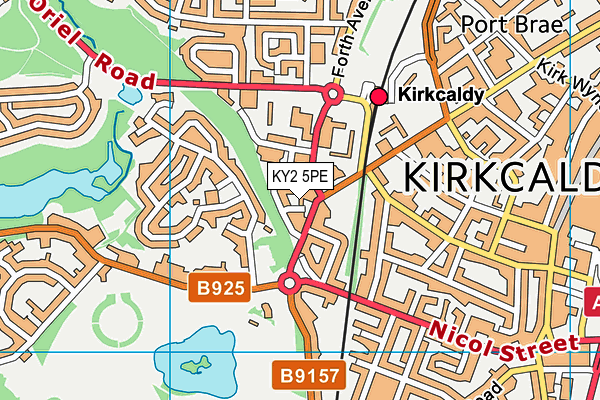 KY2 5PE map - OS VectorMap District (Ordnance Survey)