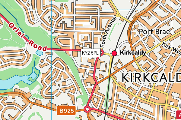 KY2 5PL map - OS VectorMap District (Ordnance Survey)