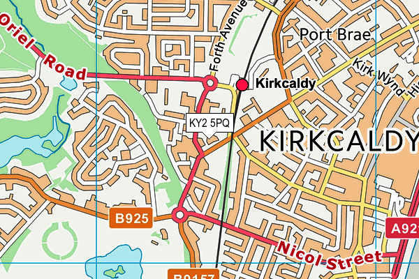 KY2 5PQ map - OS VectorMap District (Ordnance Survey)