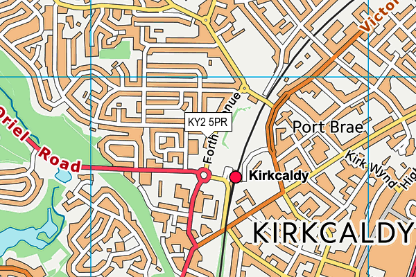 KY2 5PR map - OS VectorMap District (Ordnance Survey)