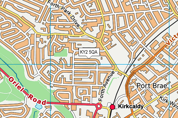 KY2 5QA map - OS VectorMap District (Ordnance Survey)