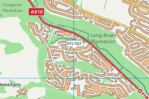 KY2 5QT map - OS VectorMap District (Ordnance Survey)