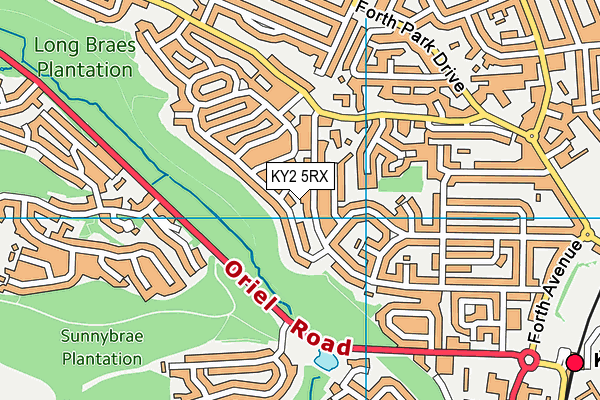 KY2 5RX map - OS VectorMap District (Ordnance Survey)