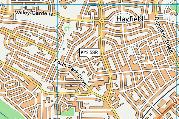 KY2 5SR map - OS VectorMap District (Ordnance Survey)