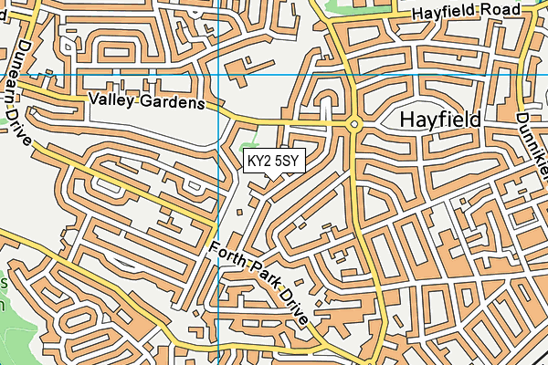 KY2 5SY map - OS VectorMap District (Ordnance Survey)