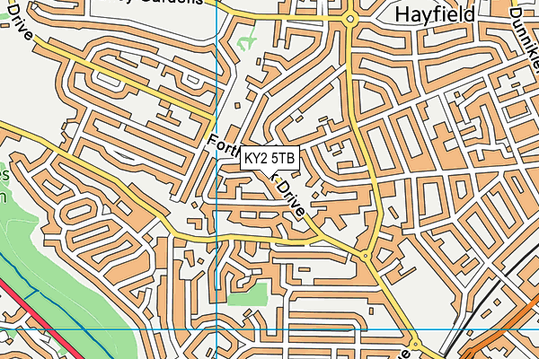 KY2 5TB map - OS VectorMap District (Ordnance Survey)