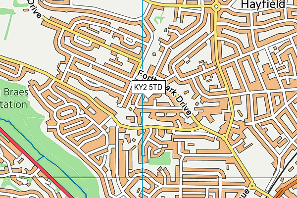 KY2 5TD map - OS VectorMap District (Ordnance Survey)